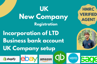 do UK company registration, incorporation of new company and UK bank account