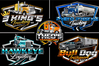 design a creative construction logistics and transport logo