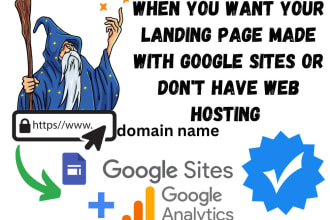build your landing page with google sites and setup dns