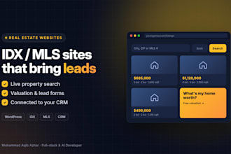 build a real estate website with idx mls listings that generates seller leads