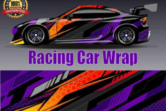 create professional racing car wrap design