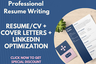 provide resume, CV and linkedin optimization services