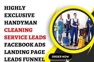 design cleaning  service website, chimney cleaning, home cleaning  sales funnel