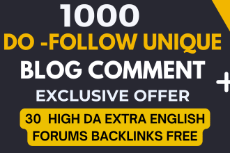 do 250 unique domain blog comment backlinks from authority websites