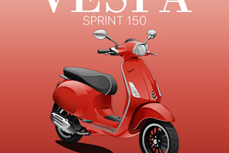 draw your motorbike digitally