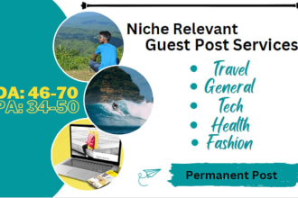 provide niche relevant guest post service with do follow backlinks