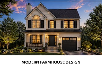 create 3d house design, exterior interior rendering and home plan