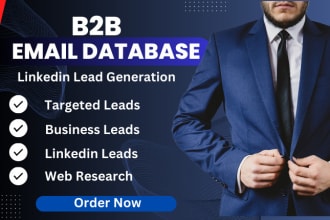do b2b lead generation email find business database linkedin leads contact list