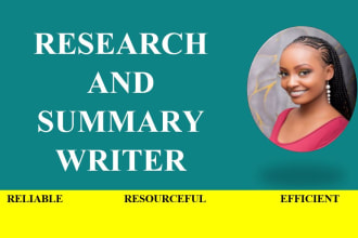 do case study analysis, research and summary writing