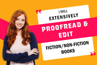 do book editing and proofreading, fiction or nonfiction novel editing, proofread