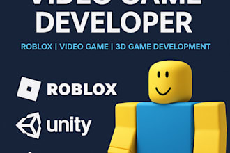 be your roblox, video game developer, 3d game development game development unity