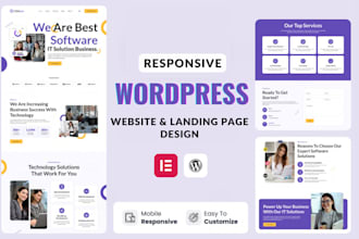 design responsive wordpress website or landing page using elementor pro