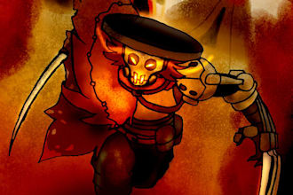 draw character designs and character artworks