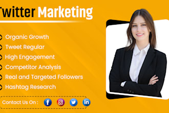 do your twitter marketing and promotion for grow followers