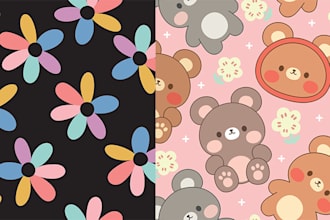 design seamless repeat patterns for textile prints