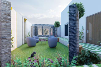 design your front garden backyard patio and landscape rendering