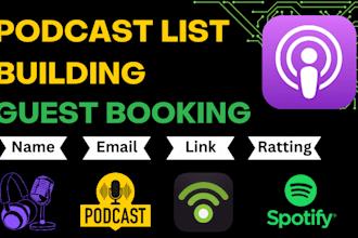 find podcasts list for guest booking invitation