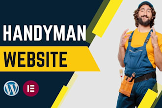 design handyman, plumbing website using elementor pro
