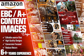 design amazon a plus content, ebc and amazon listing images