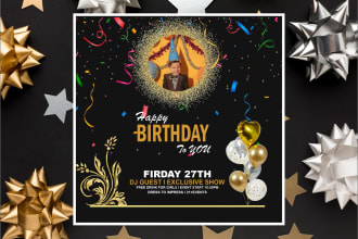 design birthday, grand opening, events and party flyer