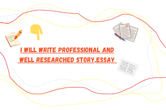 write story, essay on any topic