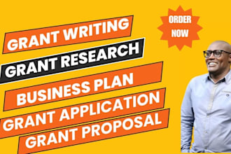 research and write grant proposal 501c3 and nonprofit business plan