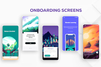create onboarding screen design for android and ios app