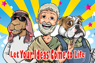 create unique mascot and cartoon character