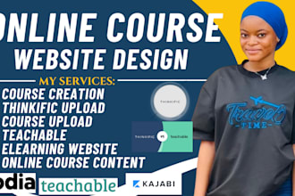 design online course content, course upload, thinkific, teachable, samcart,podia