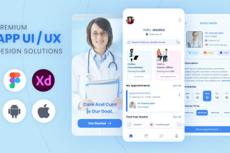 design professional clean UI UX for mobile app
