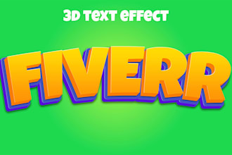 create custom 3d text, 3d typography logo and word art