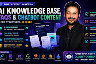 create ai knowledge base faqs and chatbot content for ai businesses