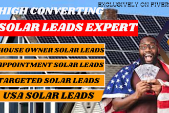 generate verified new homeowners solar leads, fresh solar leads in USA
