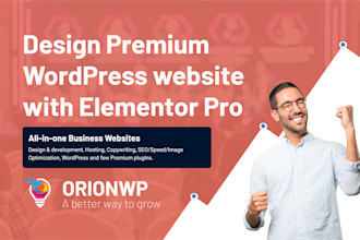 design and develop wordpress website with elementor pro