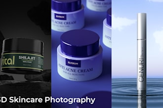 3d model skincare or cosmetic for photography product