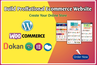 develop wordpress ecommerce website or woocommerce online store website