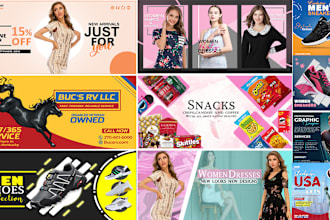 create website banner, youtube banner, facebook cover photo