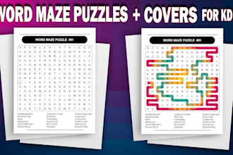 craft visually engaging word maze puzzles, covers and 3d mockups