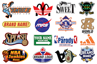 make a custom nba, mlb, NFL, ncaa, ufc, world series and parody bootleg logo