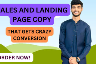 write sales copy for a sales page, sales funnel, and landing page copywriting