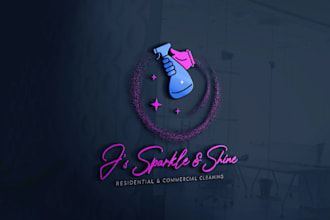 make cleaning service or window cleaning logo design