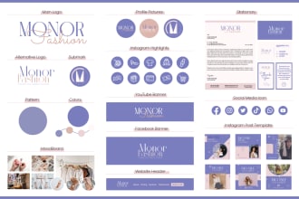 design an elegant signature logo branding kit and social media kit for you