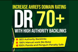 increase domain rating ahrefs DR using high authority white hat seo backlinks