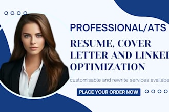 provide ats resume cover letter and linkedin services