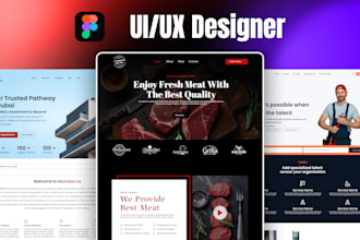 create website design, landing, dashboard UI design in figma