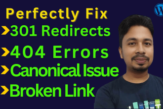do 404 errors, canonical url,301 redirects, indexing issues