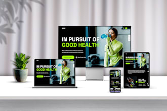 design modern health and fitness, sports, gym, yoga, workout wordpress website