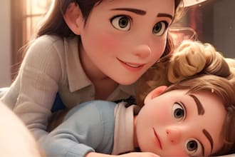 make watercolor, disney, anime photo with ai image editing