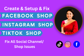 fix or set up tik tok shop facebook shop instagram shop tik tok manager issue