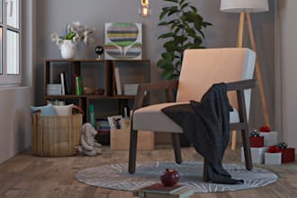 do photorealistic furniture 3d modeling and mockup rendering
